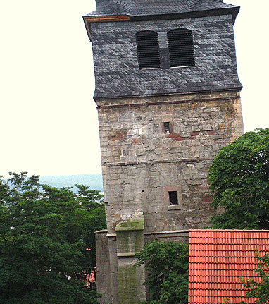 Oberkirche Bad Frankenhausen: schiefer Turm