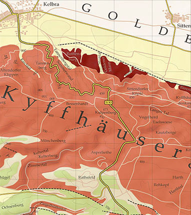 Geologische Karte (Ausschnitt)