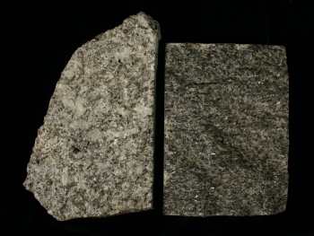 Granit und Gabbro